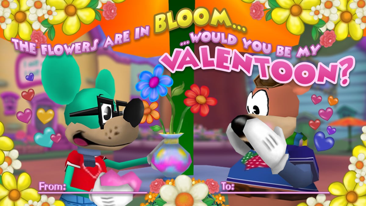 Flower Valentoon - The flowers are in bloom, will you be my Valentoon?