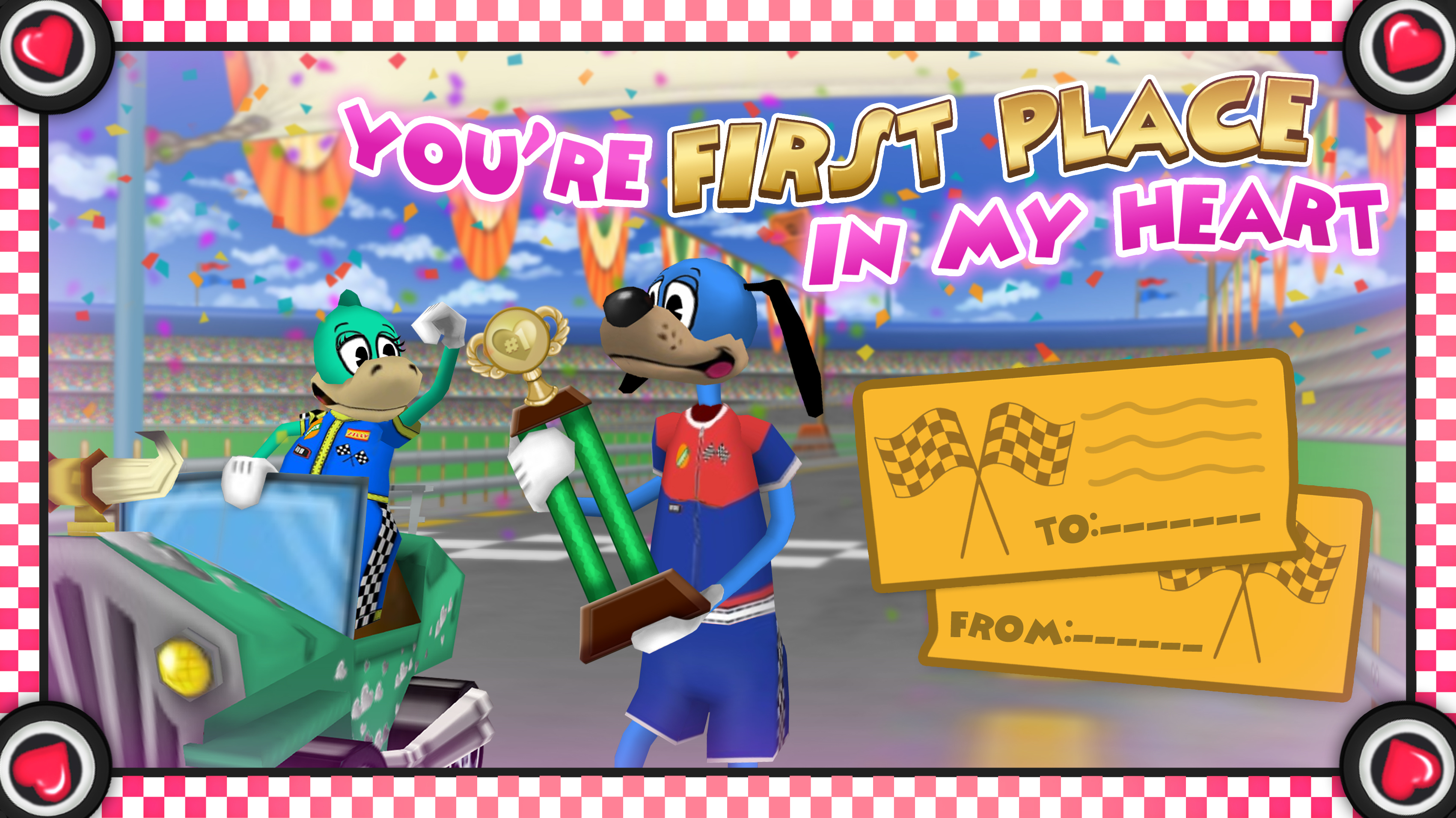 Racing ValenToon - You're first place in my heart!
