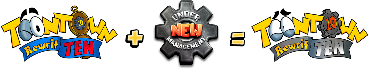 Image: Creation of Toontown RewritTEN's Under New Management logo!