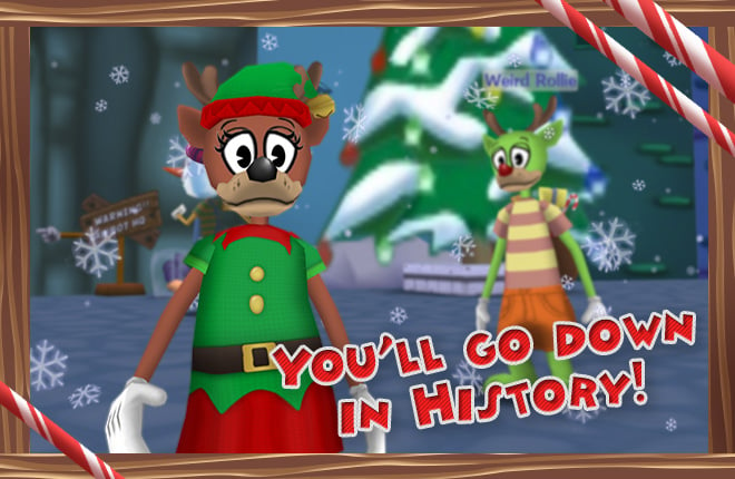 Holly Daze with a Red-Nosed Deer Toon in the Brrrgh.