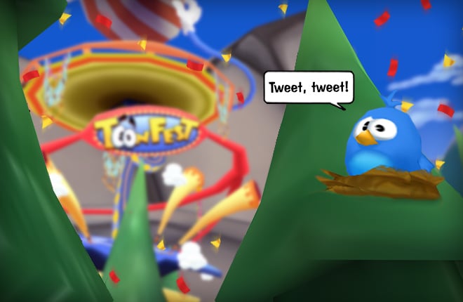 Twitter Bird at ToonFest