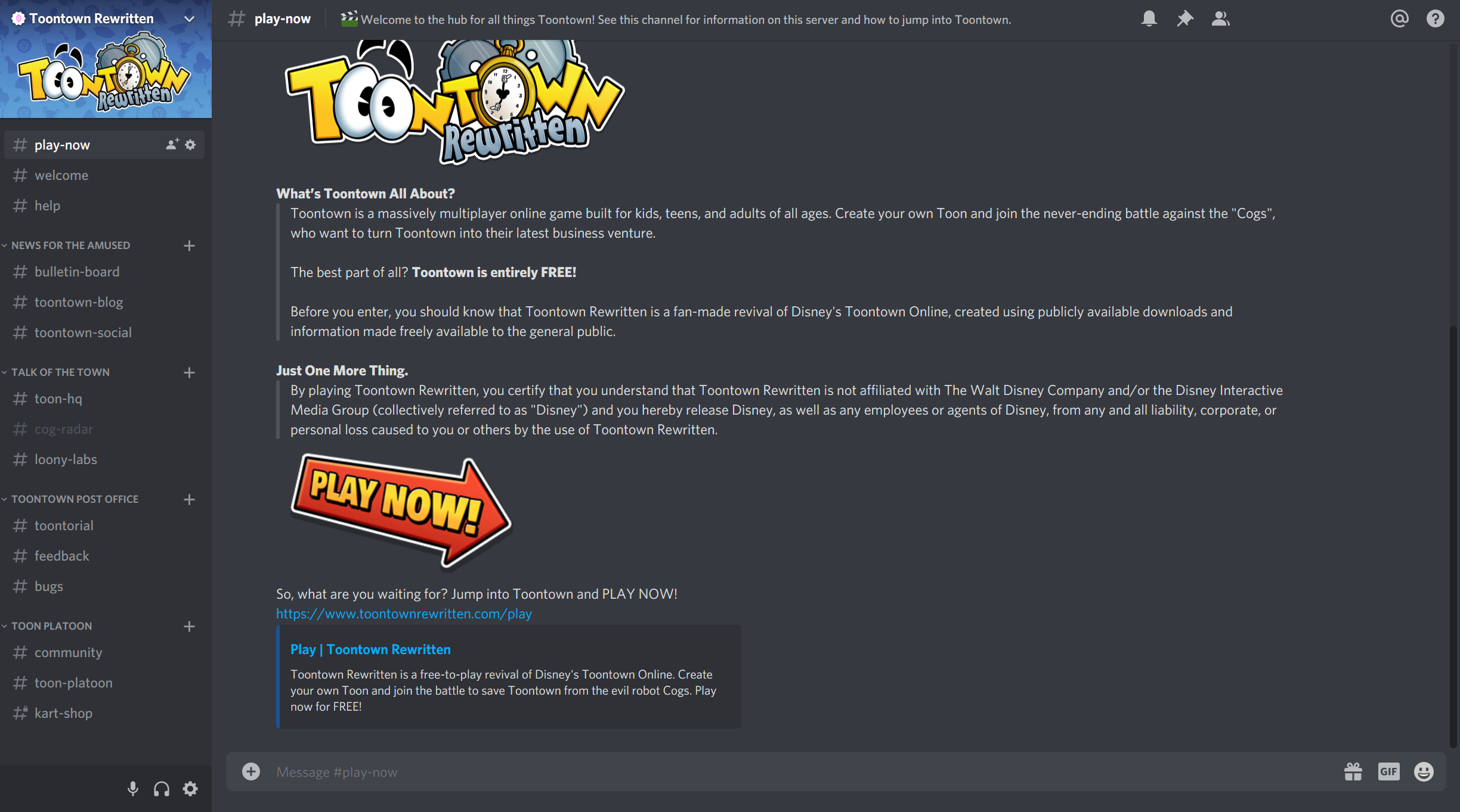 A snapshot of our new Discord server!