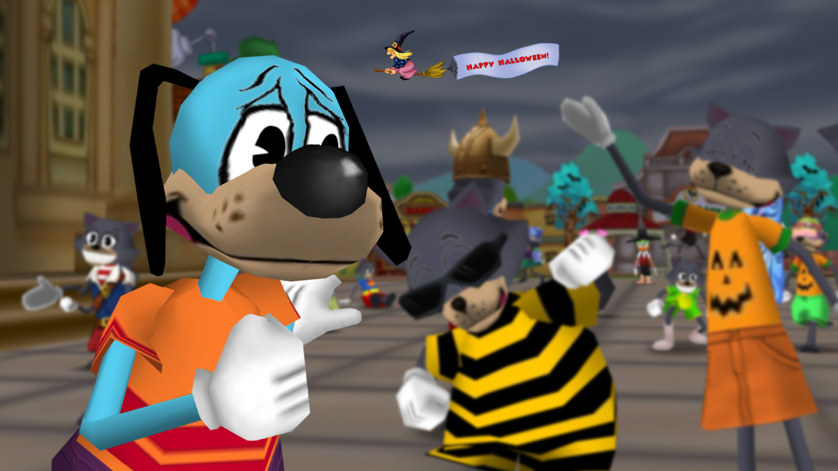 Image: Flippy celebrates Halloween in Toontown Central!