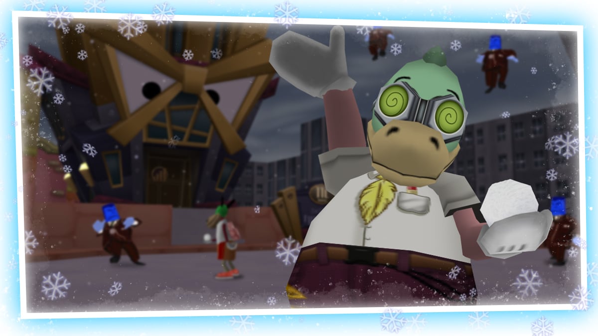Image: Doctor Googlymoogly stands outside of a Field Office during the Winter Cold Caller Mega-Invasion.