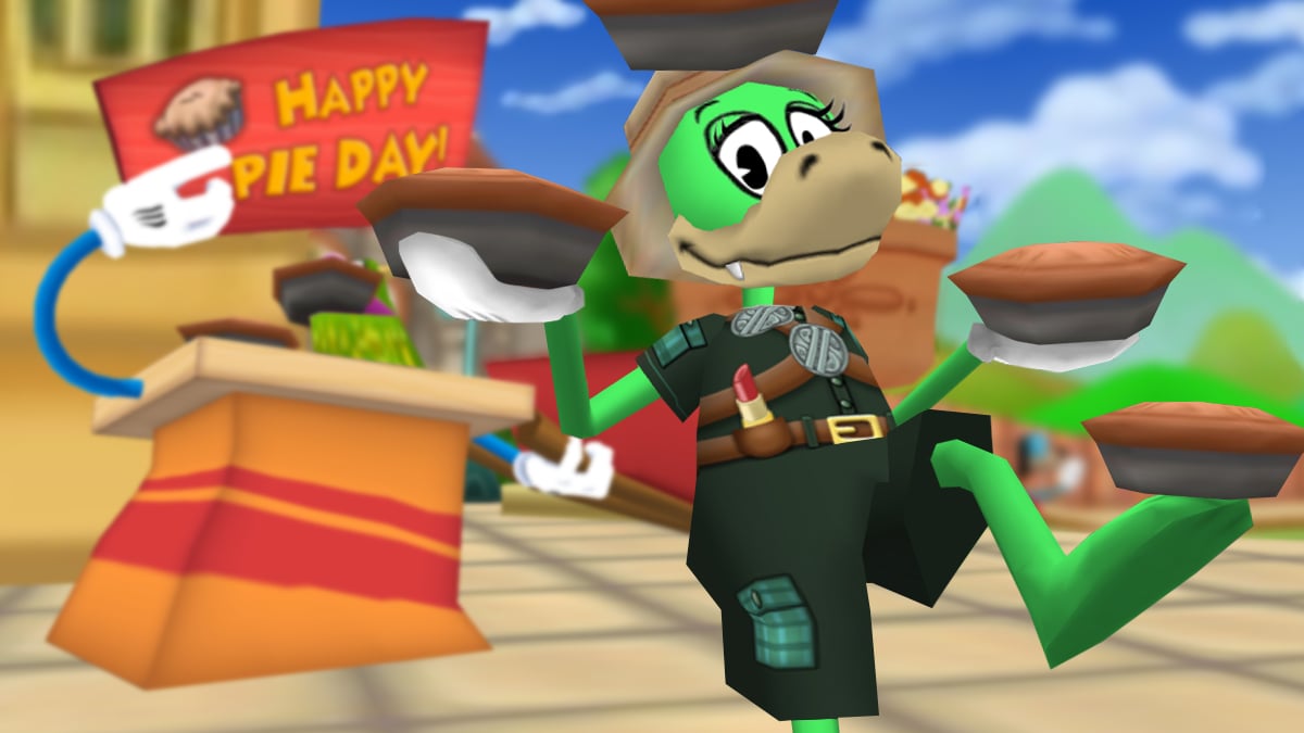 Image: Cassie Peppercakes juggles pies to wish you a Happy Pie Day!