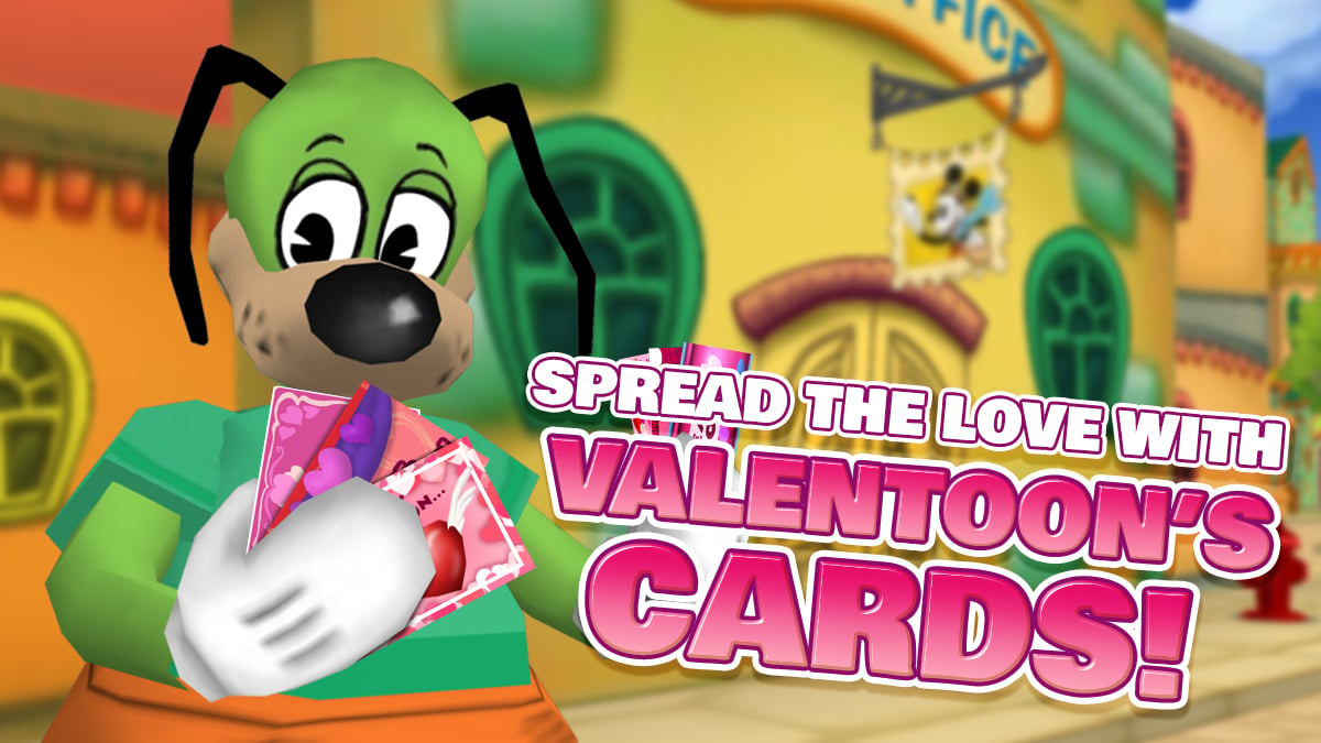 Image: Postmaster Pete looks over at some Valentoon's cards.