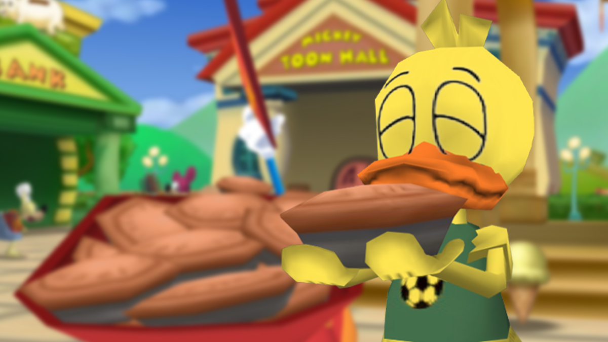 Image: Chicken Boy smells his freshly made pie.