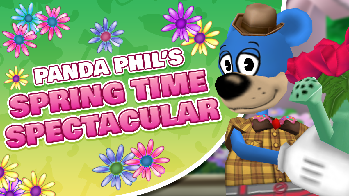 Image: Pandaphilplays holds some flowers as he presents his Spring Time Spectacular!