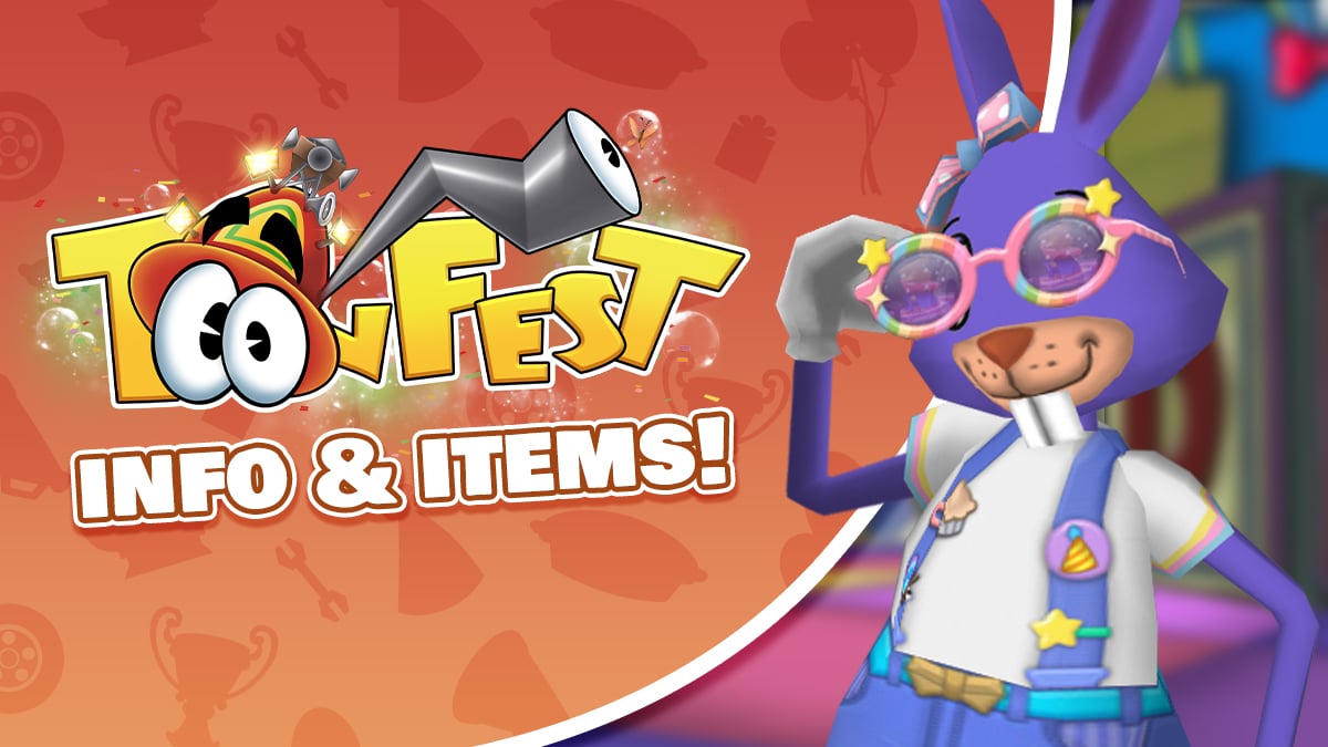 Image: A particular Slate Blue Rabbit shows off a new ToonFest glasses accessory.