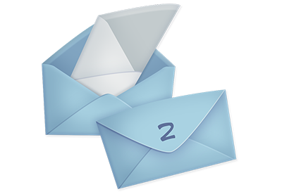 Take the first envelope and stuff it into your second one.